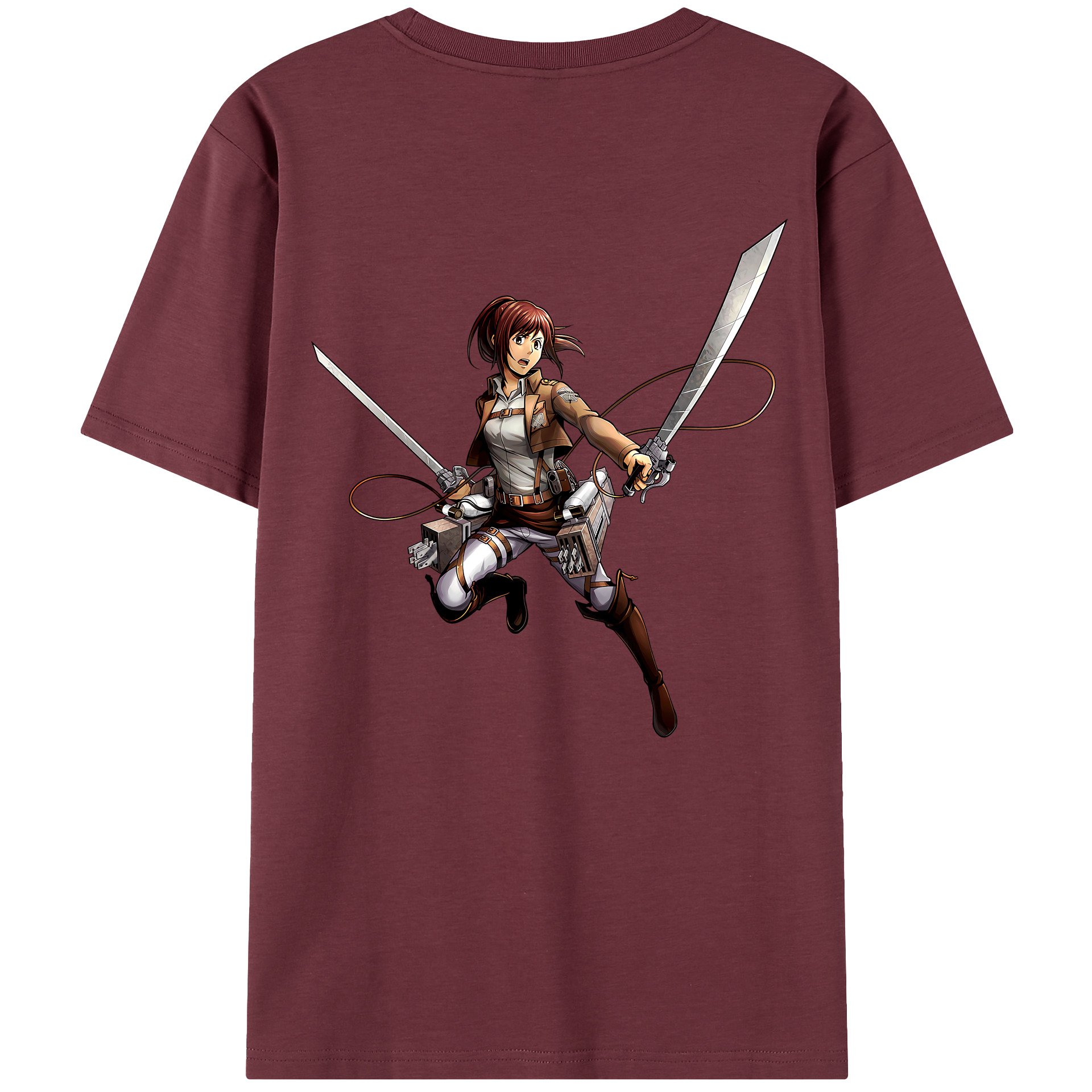 （画像用） 進撃の巨人 サシャ·ブラウス Attack on Titan Sasha Blaus 綿100％半袖Tシャツ（背面プリント）